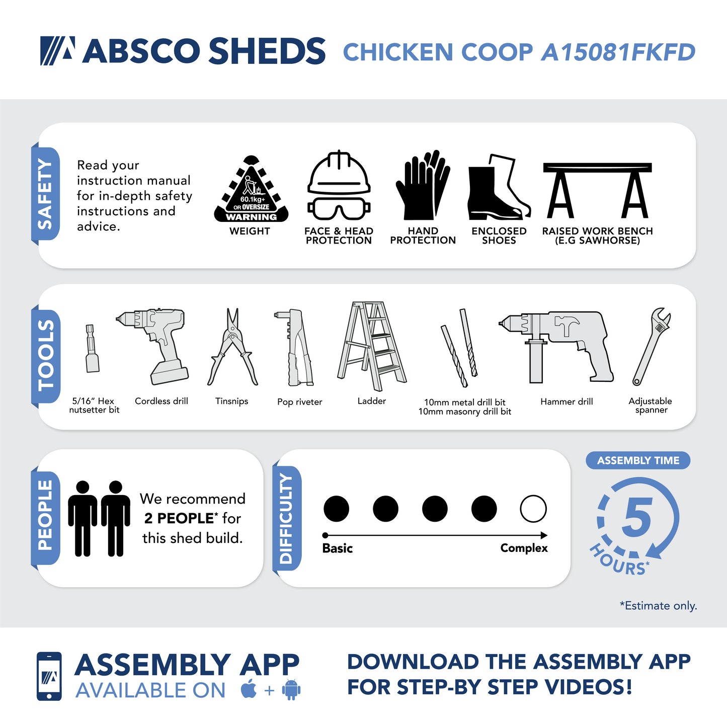 Chicken Coop – 1.52mW x 0.78mD x 1.80mH