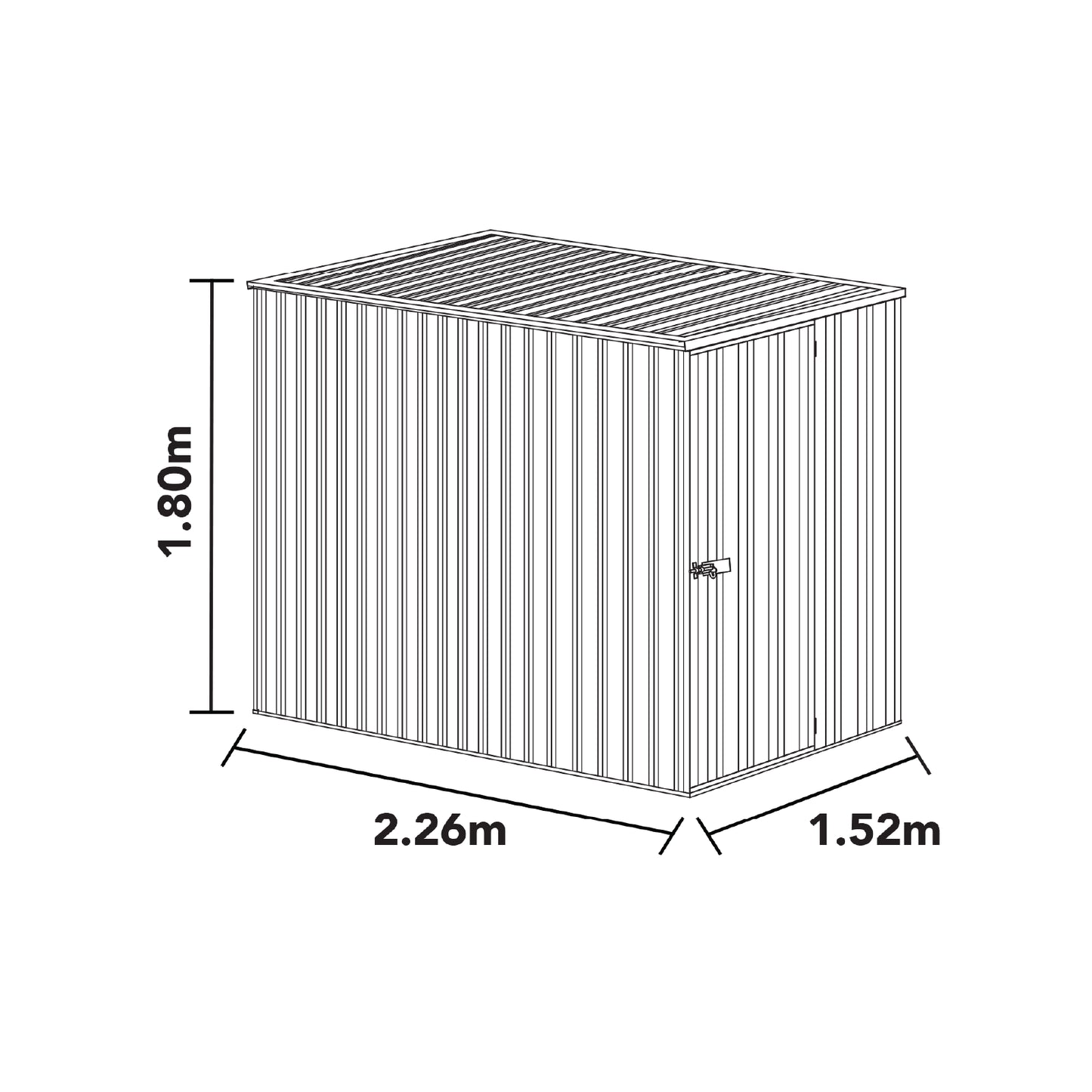 Basic Shed Kit – 1.52mW x 2.26mD x 1.80mH