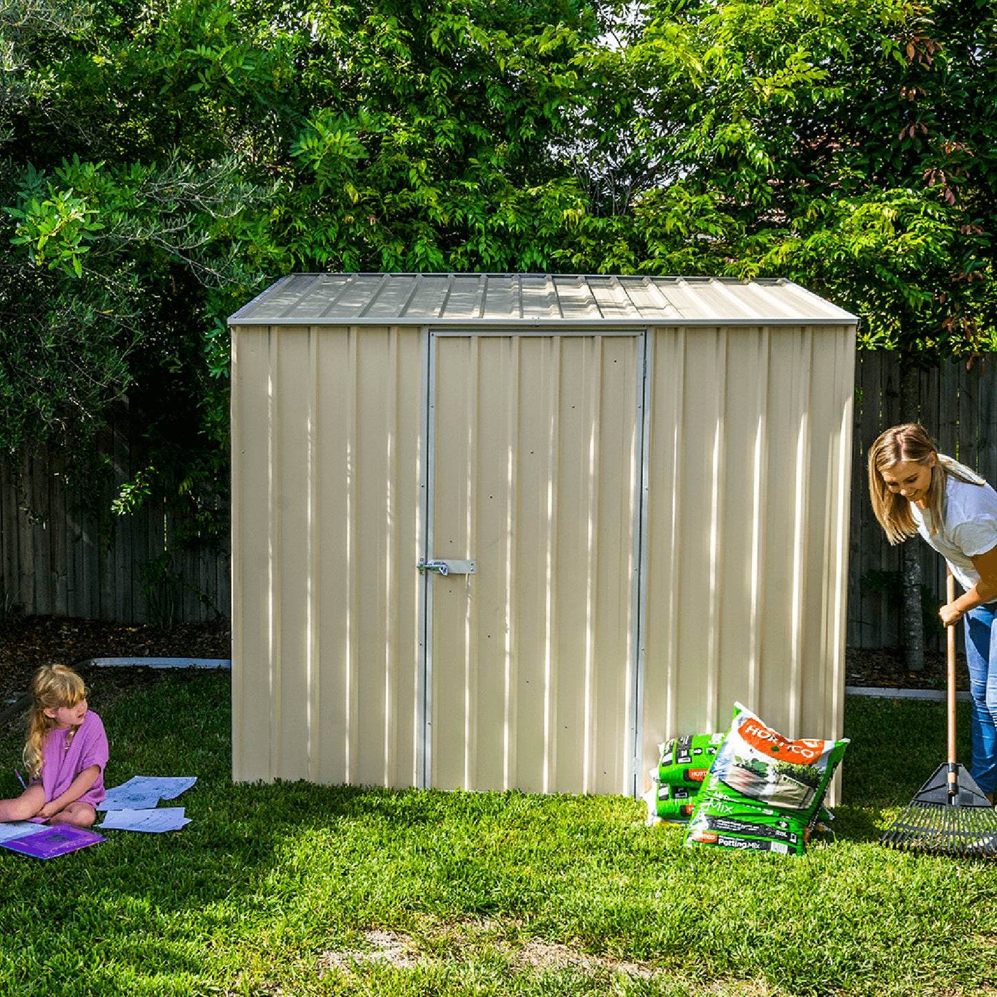 Absco Economy Garden Shed Single Door 2.26mW x 1.52mD x 2.08mH