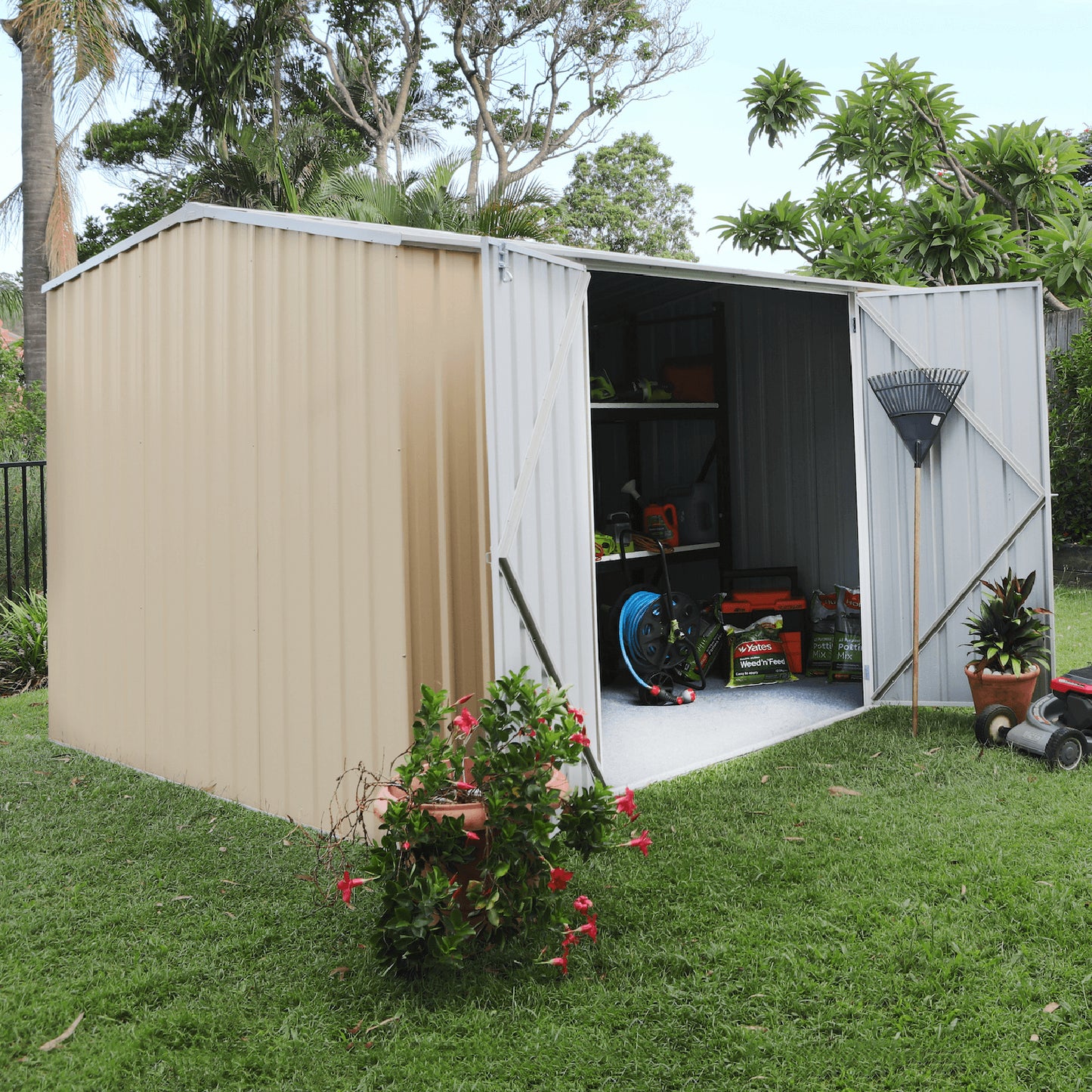 Absco Economy Garden Shed Double Door 3.00mW x 3.00mD x 2.06mH