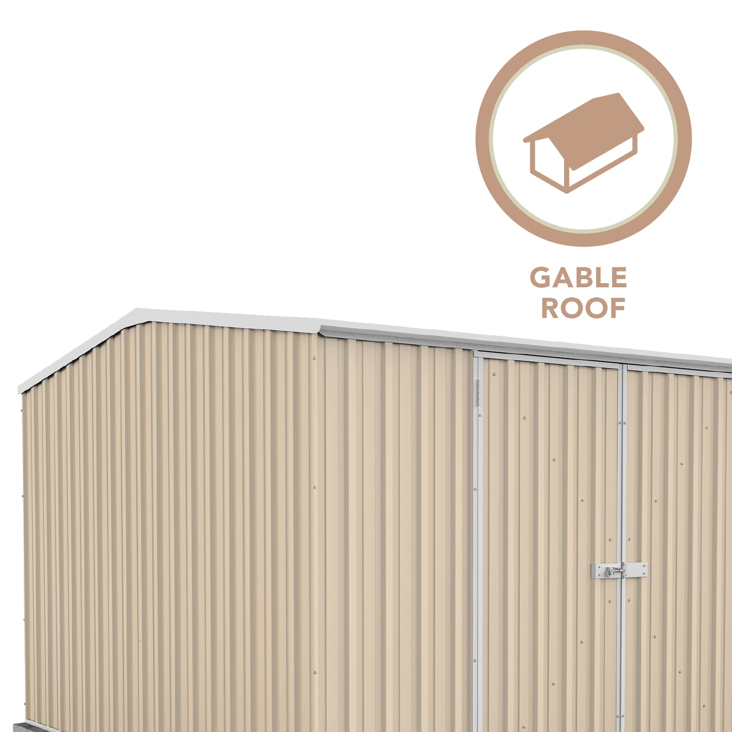 Absco Economy Garden Shed Double Door 3.00mW x 3.00mD x 2.06mH