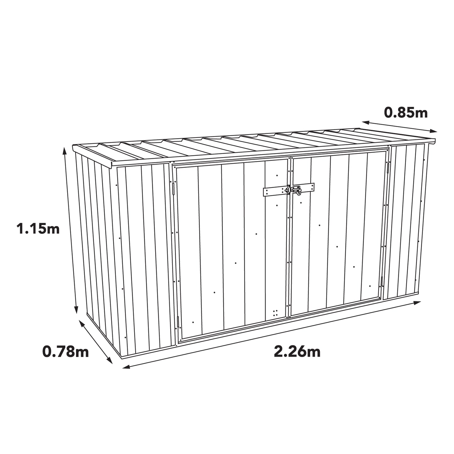 Bin/Pool Pump Cover – 2.26mW x 0.78mD x 1.15mH