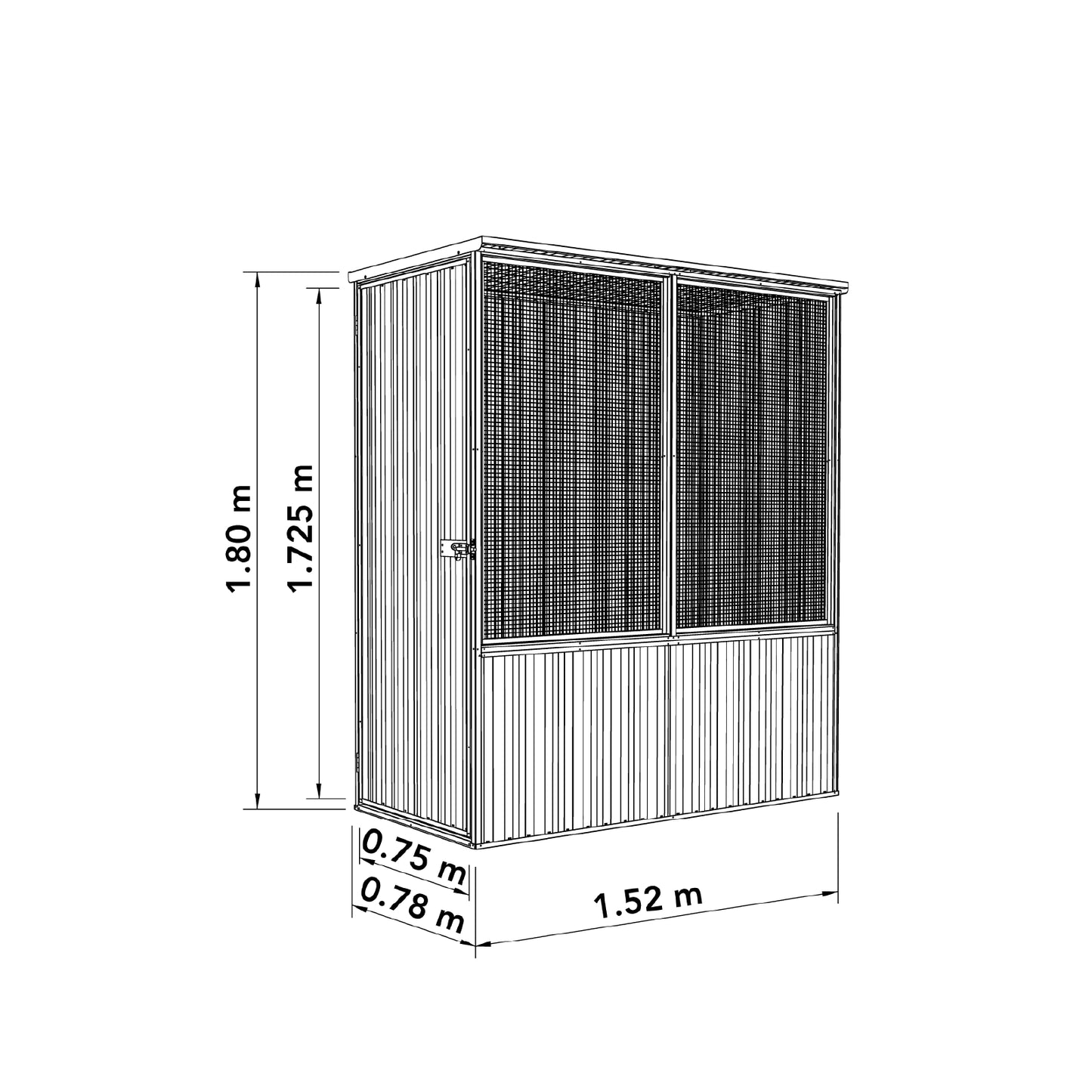 Chicken Coop – 1.52mW x 0.78mD x 1.80mH