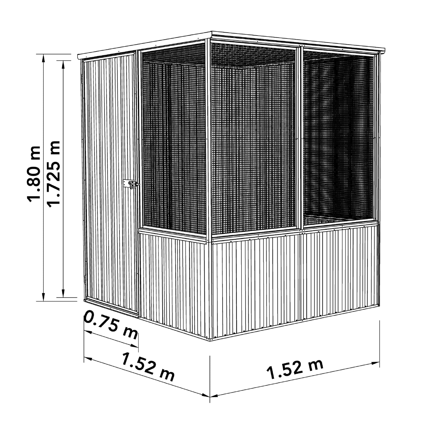 Chicken Coop – 1.52mL x 1.52mW x 1.80mH