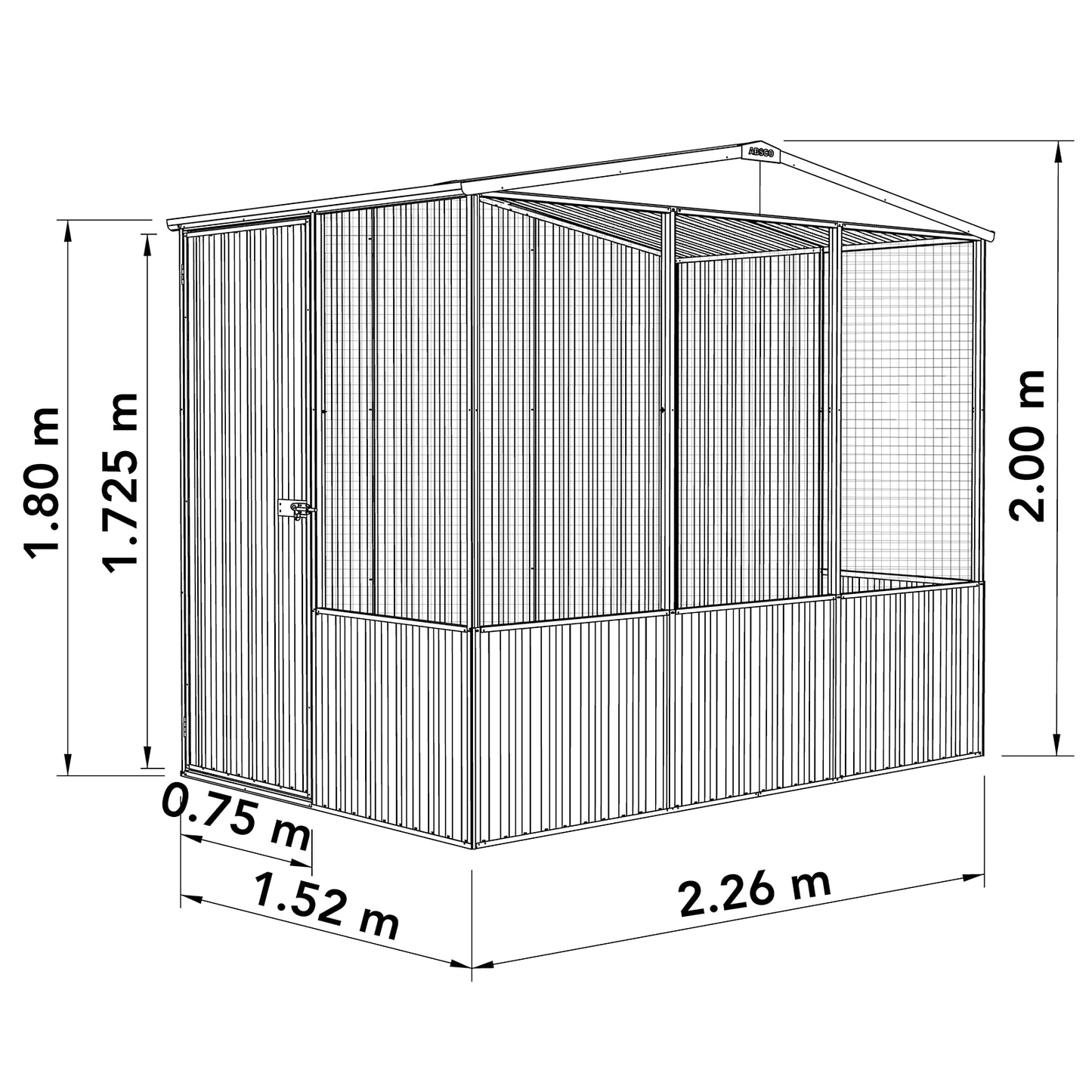 Chicken Coop – 2.26mL x 1.52mW x 2.00mH