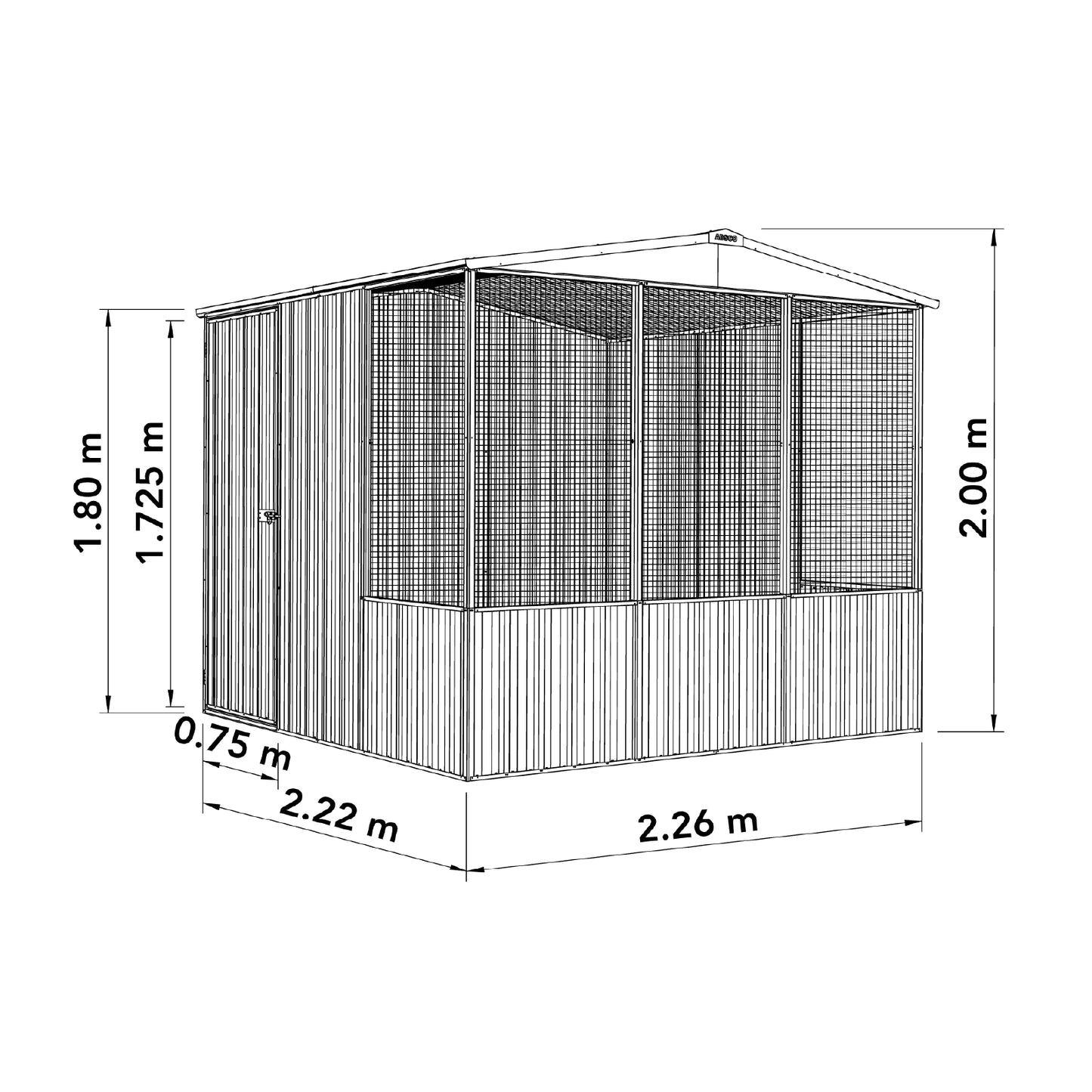 Chicken Coop – 2.26mL x 2.22mW x 2.00mH