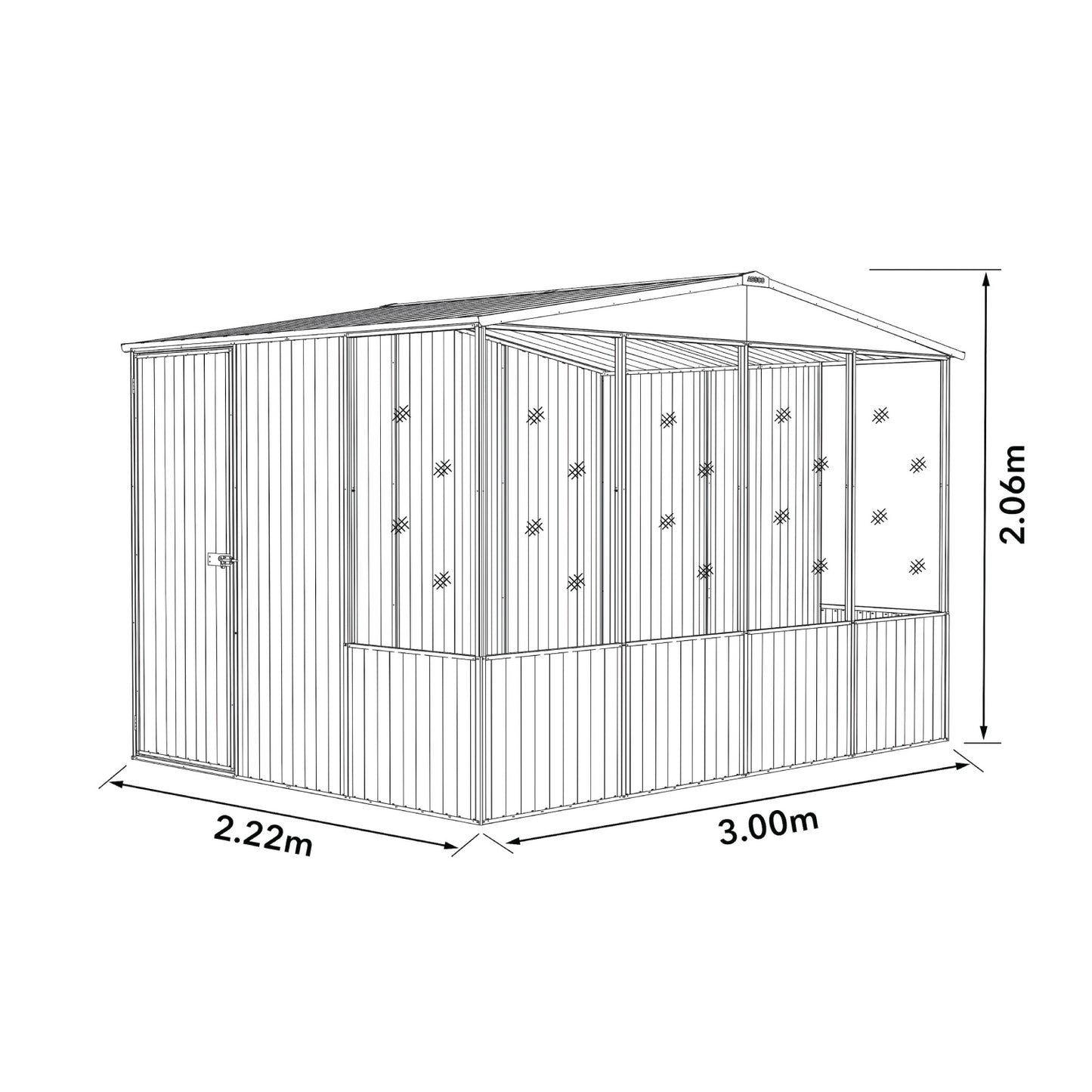 Chicken Coop – 3.00mL x 2.22mW x 2.06mH