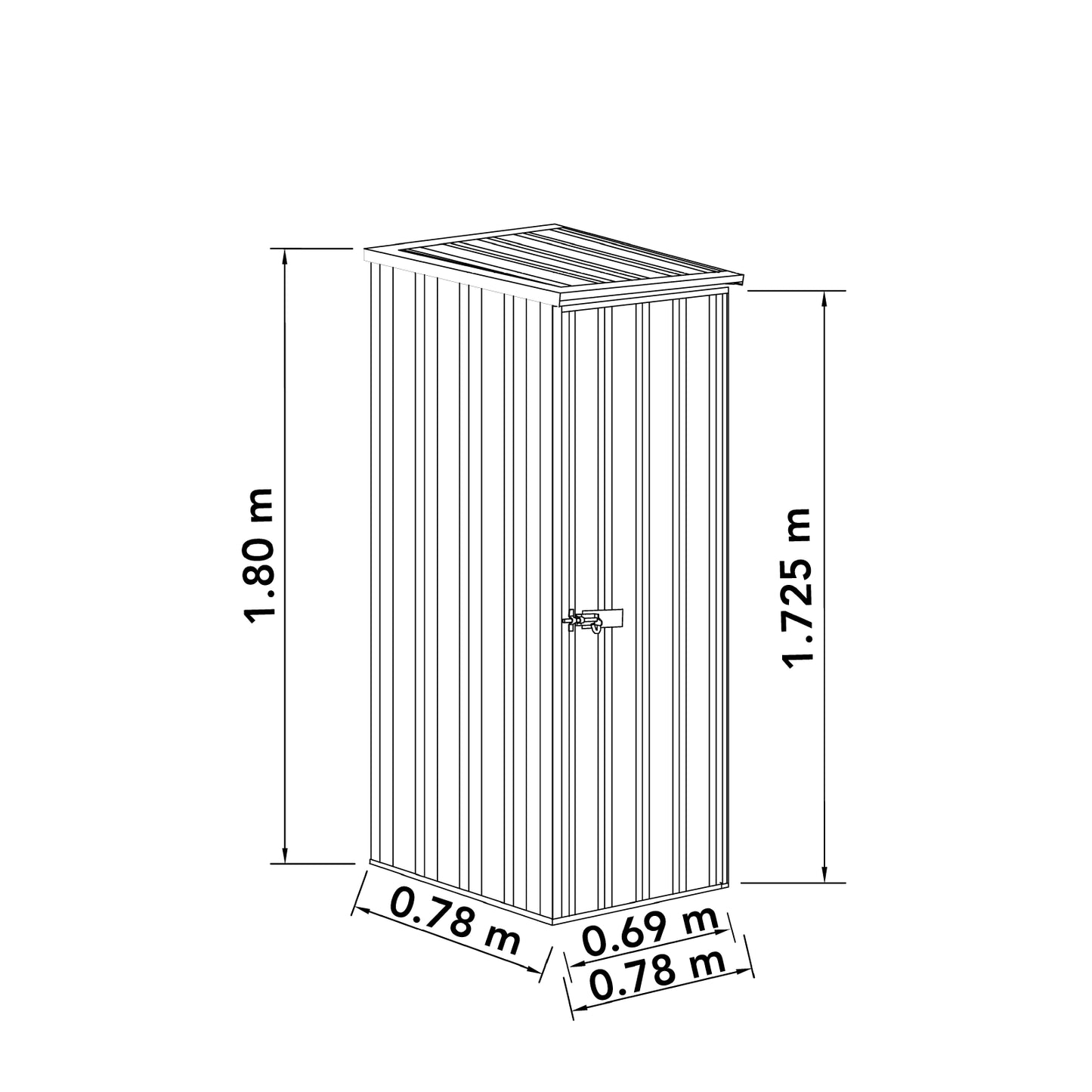 Basic Shed Kit – 0.78mW x 0.78mD x 1.80mH