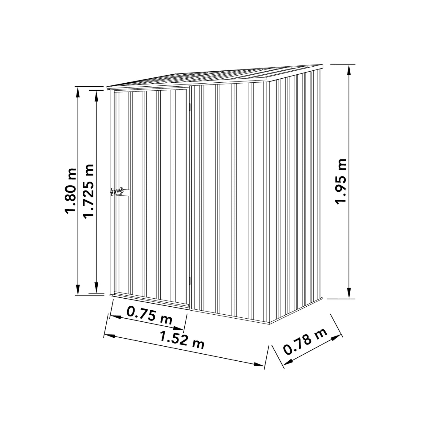 Space Saver Storage Unit – 1.52mW x 0.78mD x 1.95mH