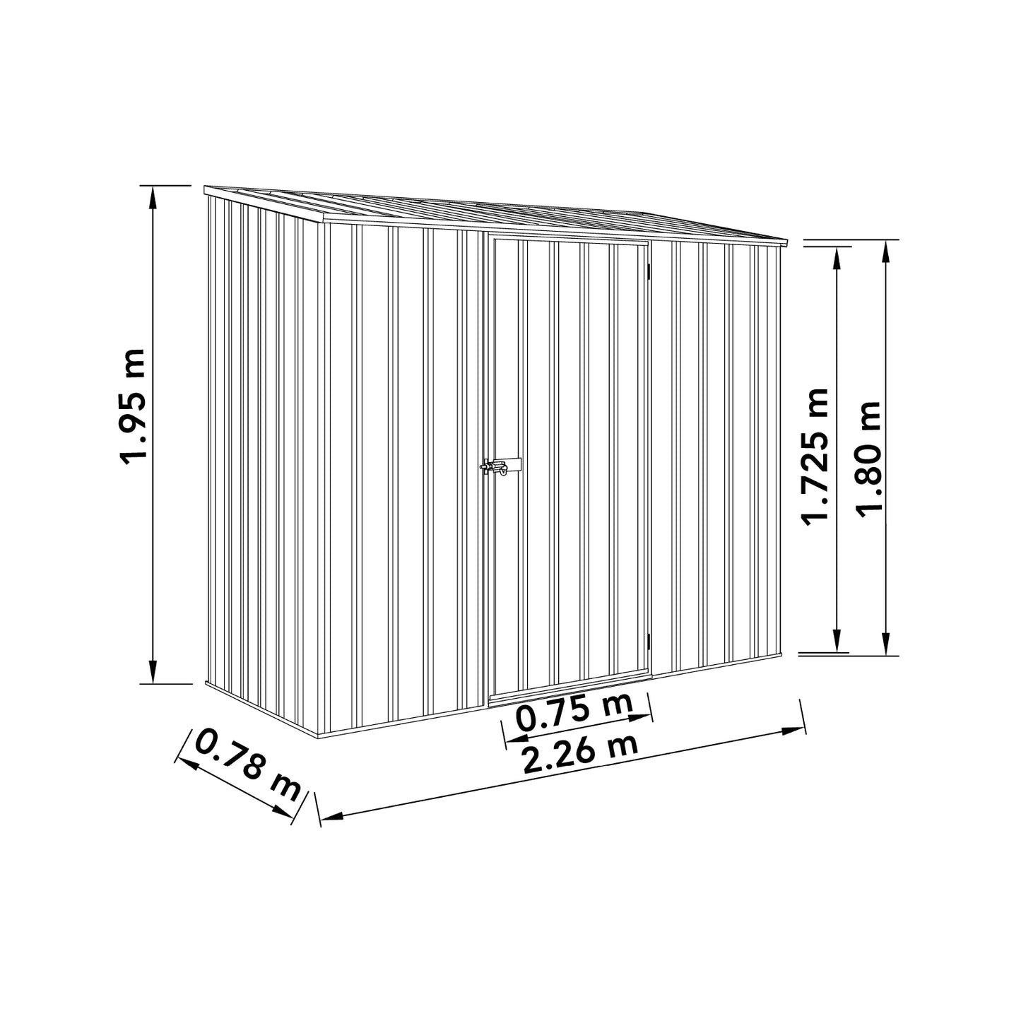 Space Saver Storage Unit – 2.26mW x 0.78mD x 1.95mH