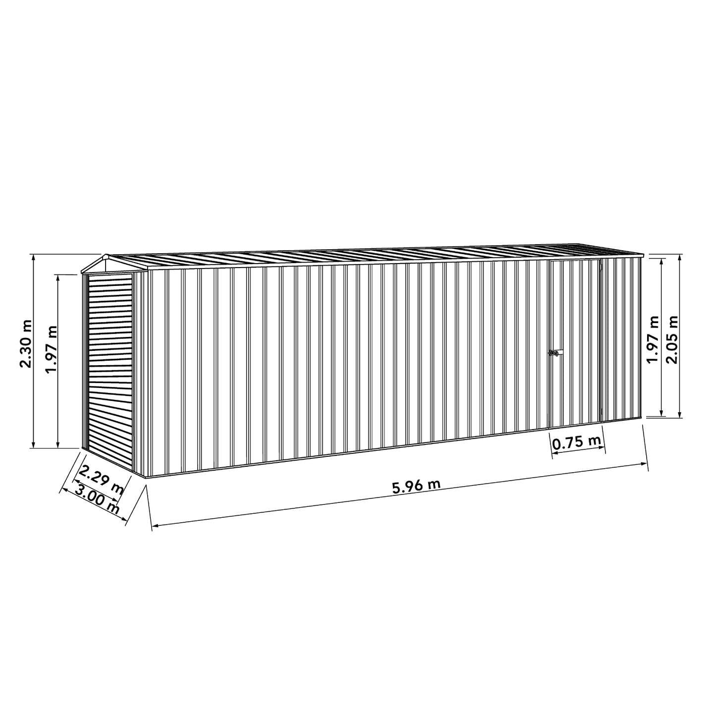 Highlander Garage Roller Door 3.00mW X 5.96mD X 2.3mH