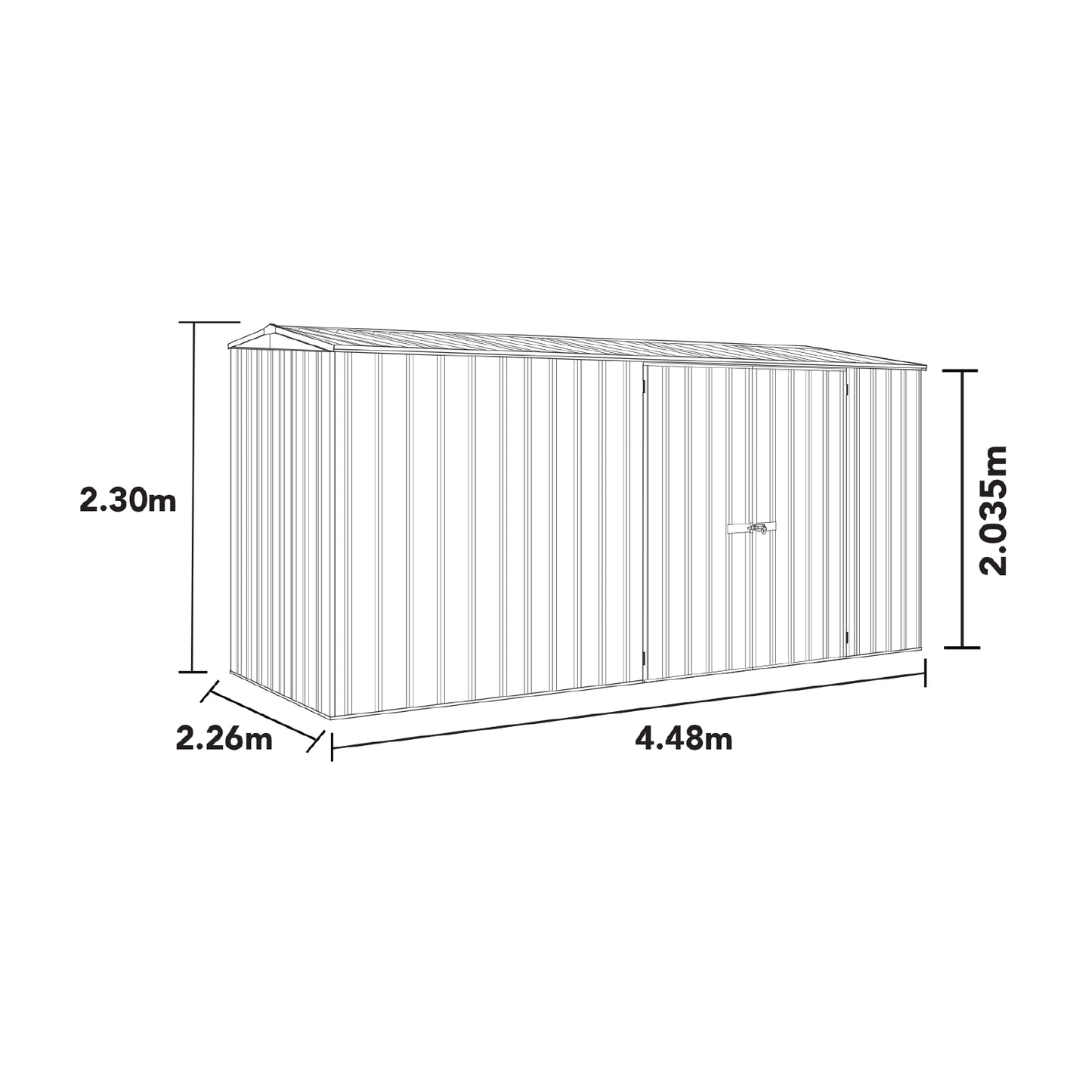 Highlander Shed Kit – 4.48mW x 2.26mD x 2.21mH