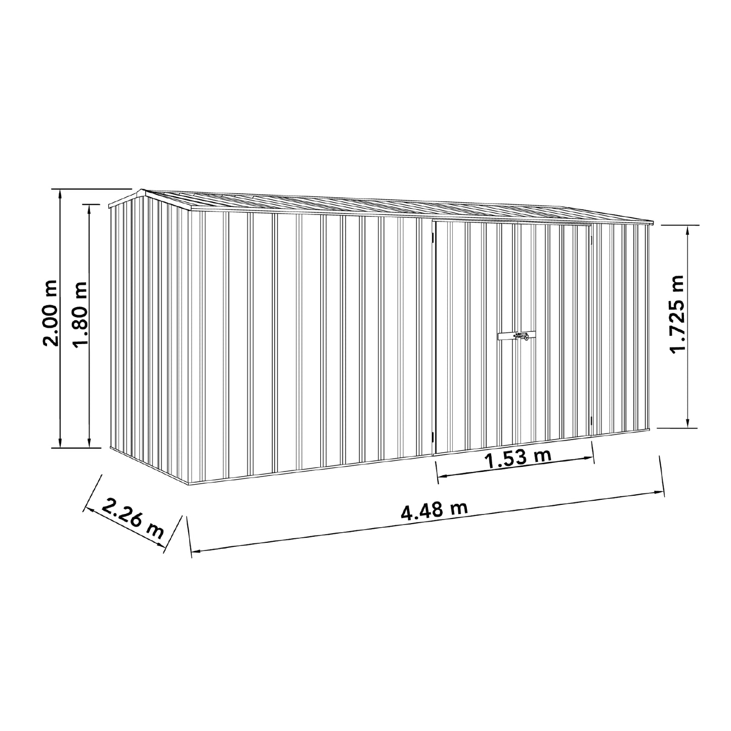 Workshop Shed – 4.48mW x 2.26mD x 2.00mH