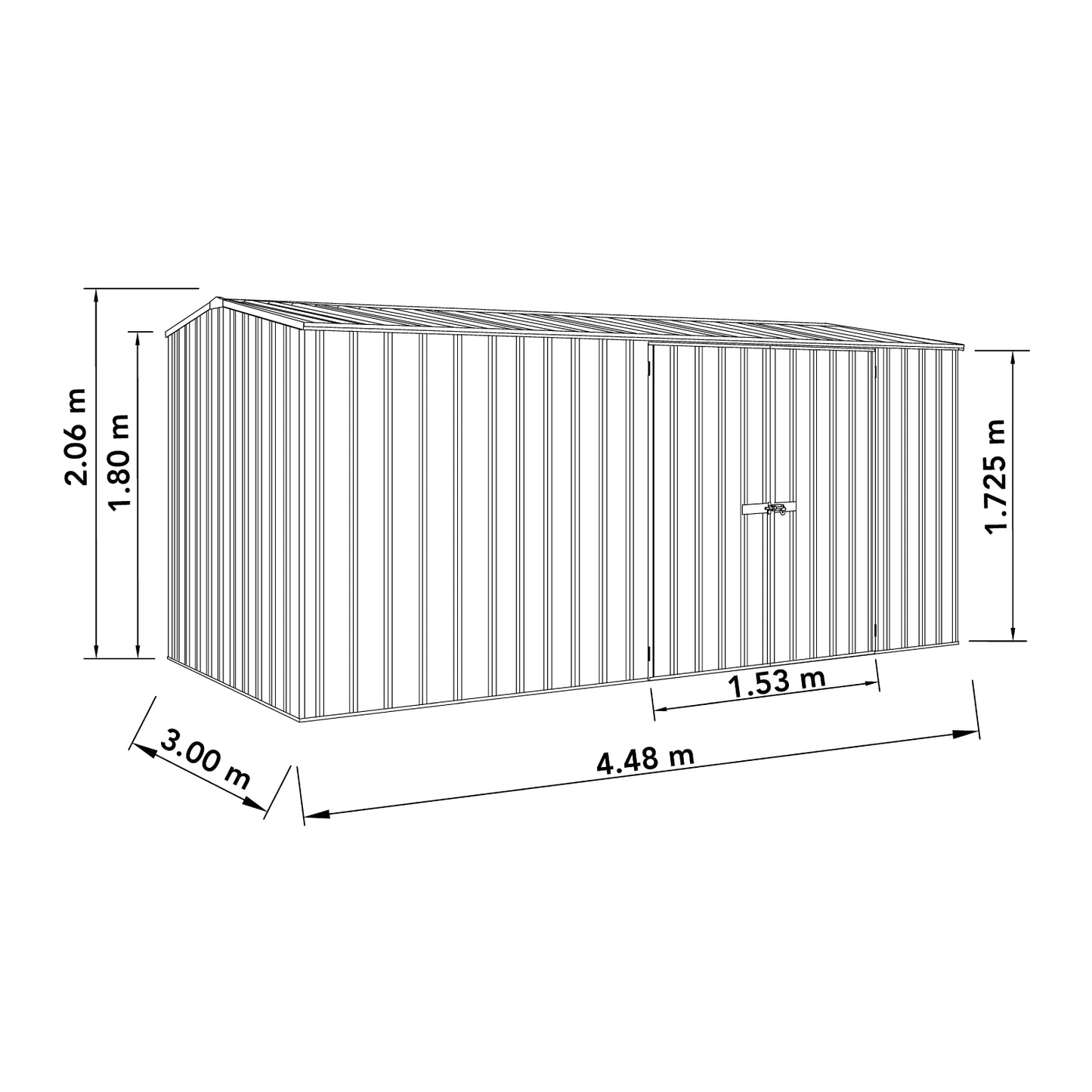 Workshop Shed – 4.48mW x 3.00mD x 2.06mH