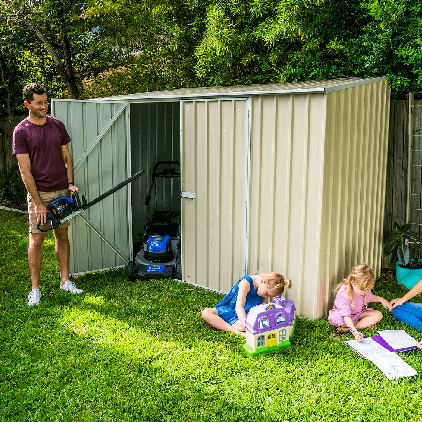 Absco Economy Garden Shed Double Door 3.00mW x 1.52mD x 2.06mH