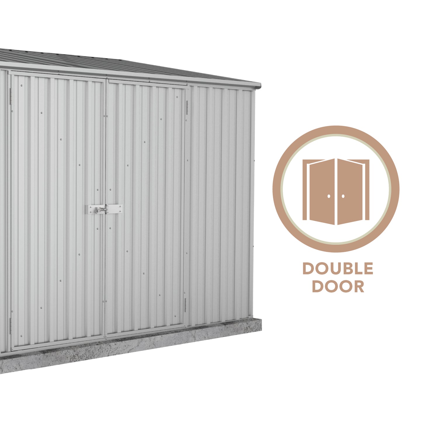 Absco Economy Garden Shed Double Door 3.00mW x 1.52mD x 2.06mH