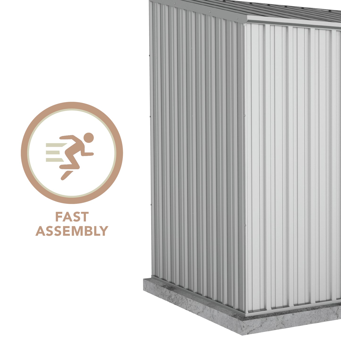 Absco Economy Garden Shed Double Door 3.00mW x 1.52mD x 2.06mH